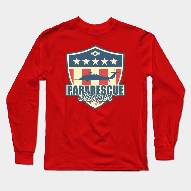 US Pararescue - HH-60 Pave Hawk Long Sleeve T-Shirt by TCP